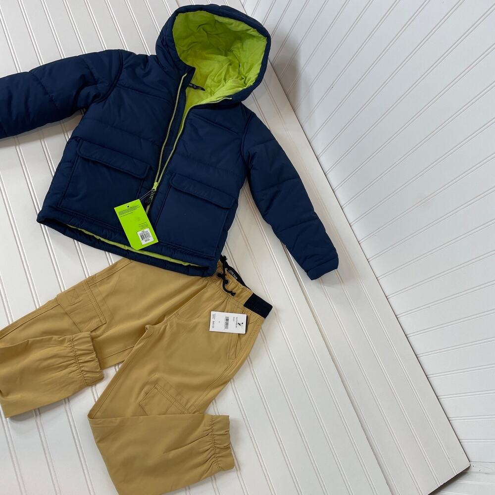 NWT DSG Boys Navy Puffer Jacket and Zoltan Dust Jogger Pants SET OF 2 - Size 6